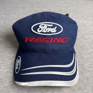 Ford Racing NASCAR Licensed Checkered Flag Sports Adjustable Hat - Baseball Cap